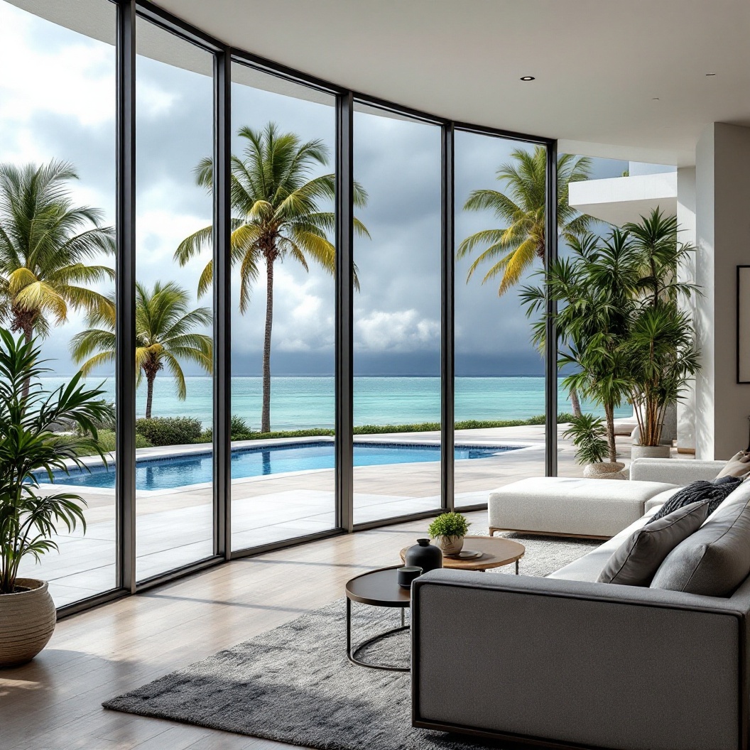 Living room with large impact windows